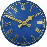 Preston Outdoor Clock Service blue dial